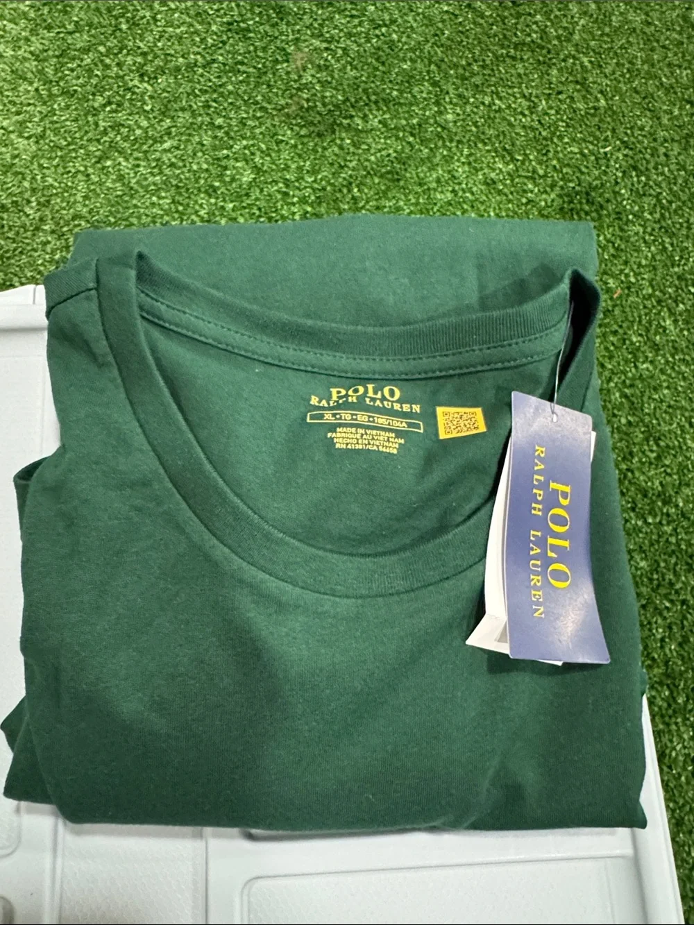 Polo by Ralph Lauren Forest Green Long Sleeve Crewneck Tee with Res Pony